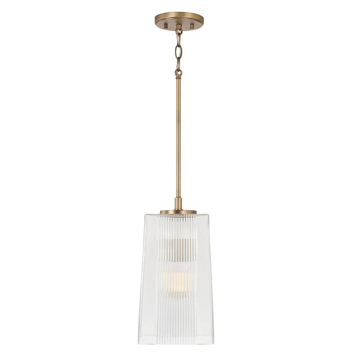 Capital Lighting Lexi 1 Light Pendant, Clear Fluted