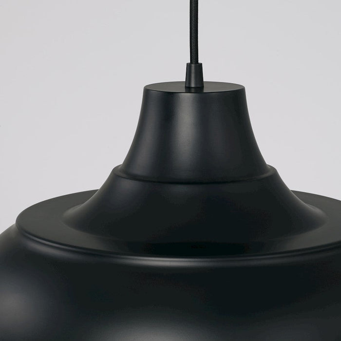 Capital Lighting Jones 1 Light Pendant in Matte Black