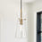 Capital Lighting Mila 1 Light Pendant, Clear Half-Crackle