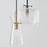 Capital Lighting Mila 1 Light Pendant, Clear Half-Crackle