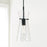 Capital Lighting Mila 1 Light Pendant, Clear Half-Crackle