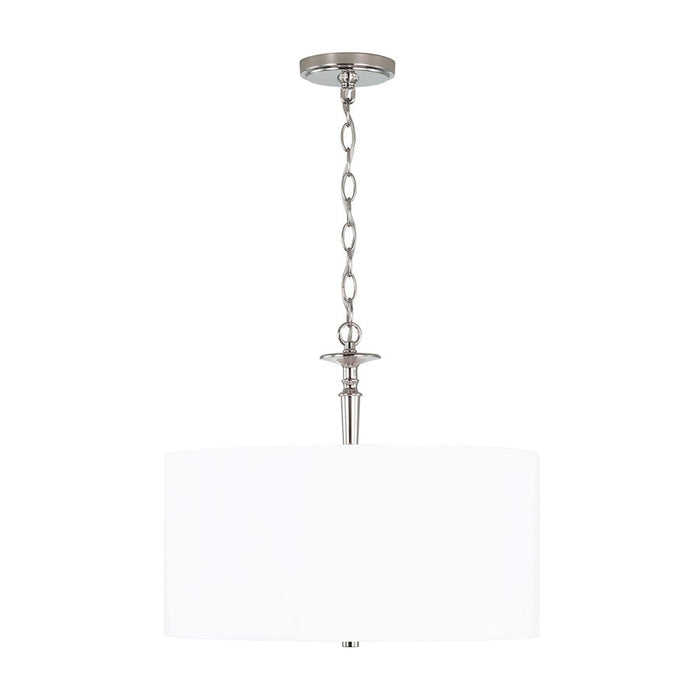 Capital Lighting Abbie 3 Light Pendant in Polished Nickel - 342631PN