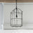 Capital Lighting Harmon 1 Light Pendant, Matte Black/Clear Seeded