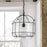 Capital Lighting Harmon 1 Light Pendant, Matte Black/Clear Seeded