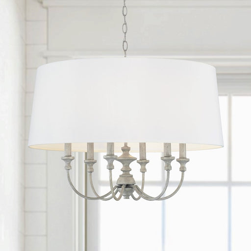 Capital Lighting Penelope 6 Light Pendant in Painted Grey