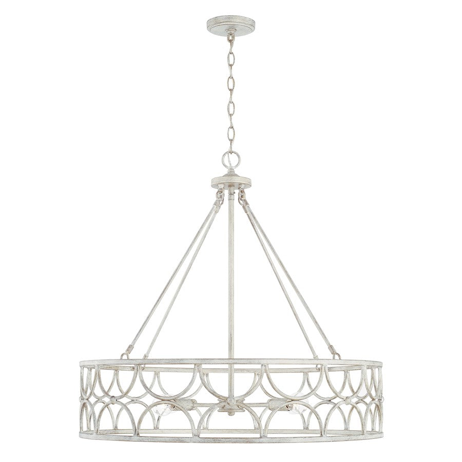 Capital Lighting Ricci 4 Light Pendant in Winter White - 343341WW