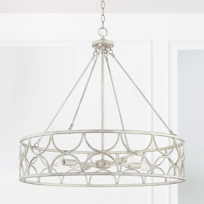 Capital Lighting Ricci 4 Light Pendant in Winter White