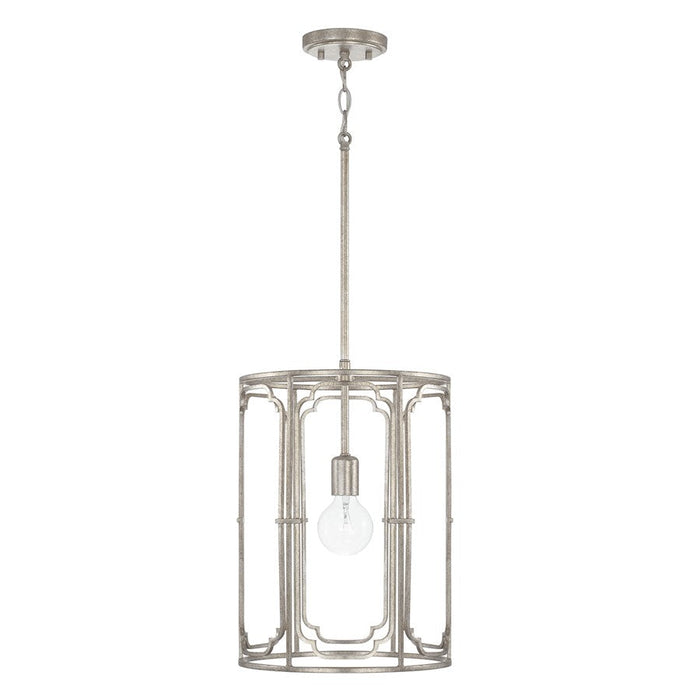 Capital Lighting Merrick 1 Light Pendant in Antique Silver - 343411AS