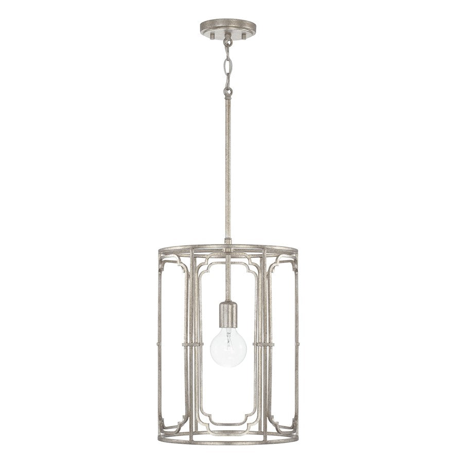 Capital Lighting Merrick 1 Light Pendant in Antique Silver - 343411AS