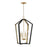 Capital Lighting Maren 4 Light Pendant, Flat Black/Matte Brass - 344541KM