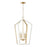 Capital Lighting Maren 4 Light Pendant, Flat White/Matte Brass - 344541WM