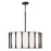 Capital Lighting Bodie 4 Light Pendant, Black/White Fabric - 344641MB