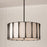 Capital Lighting Bodie 4 Light Pendant, Black/White Fabric