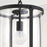 Capital Lighting Brennen 1 Light Pendant, Black Iron/Clear