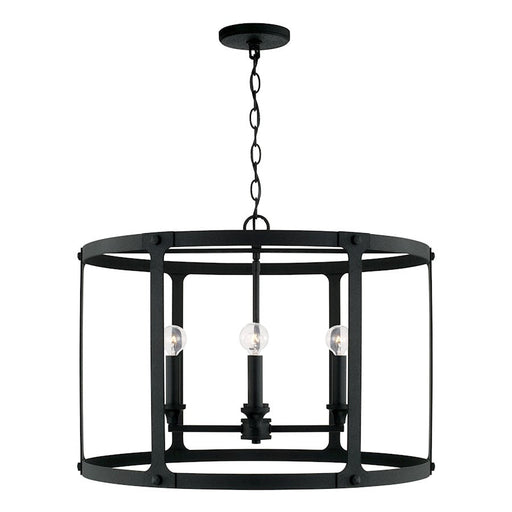 Capital Lighting Brennen 4 Light Pendant, Black Iron - 344941BI