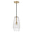 Capital Lighting Dena 1 Light Pendant, Aged Brass/Diamond Embossed - 345011AD