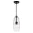 Capital Lighting Dena 1 Light Pendant, Matte Black/Diamond Embossed - 345011MB