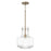 Capital Lighting Nyla 1 Light Pendant, Aged Brass/Clear Fluted - 345111AD