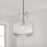 Capital Lighting Nyla 1 Light Pendant, Clear Fluted