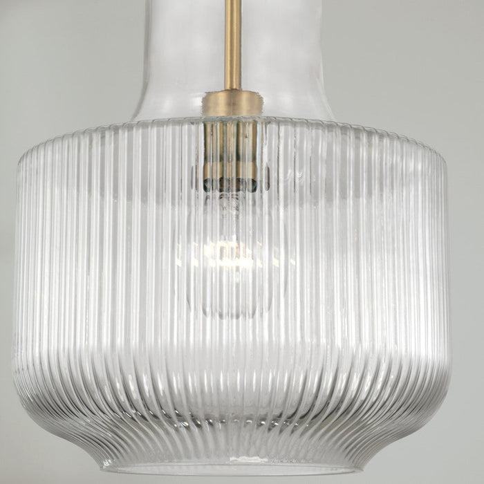 Capital Lighting Nyla 1 Light Pendant, Clear Fluted