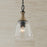 Capital Lighting Amara 1 Light Pendant, Black/Brass/Clear Seeded