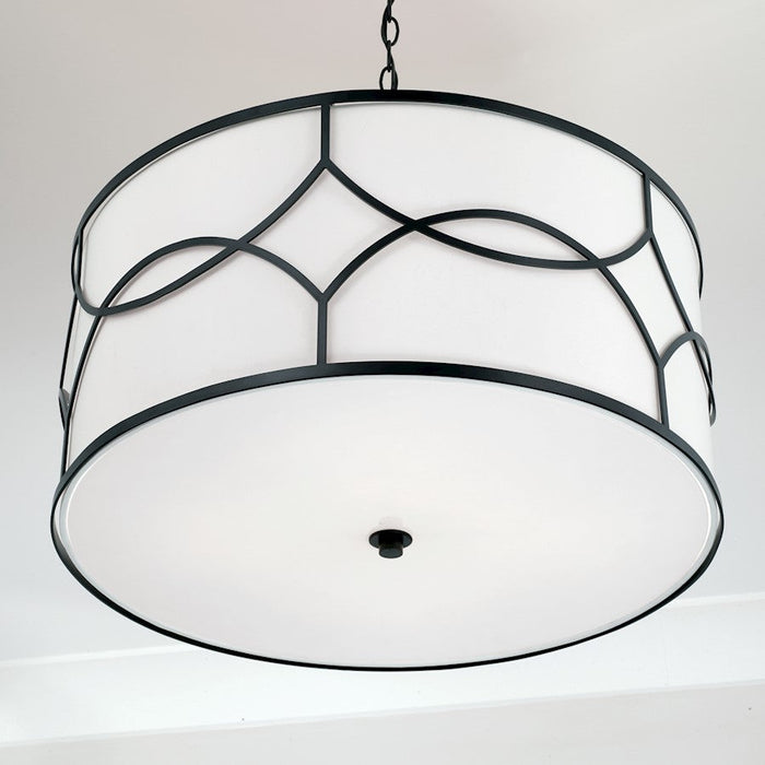 Capital Lighting Avery 4 Light 24" Pendant, Matte Black