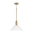 Capital Lighting Greer 1 Light Pendant, Aged Brass/Clear - 345811AD