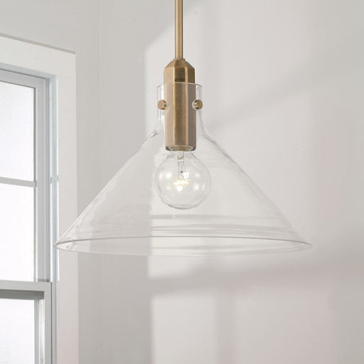 Capital Lighting Greer 1 Light Pendant, Clear