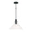 Capital Lighting Greer 1 Light Pendant, Matte Black/Clear - 345811MB