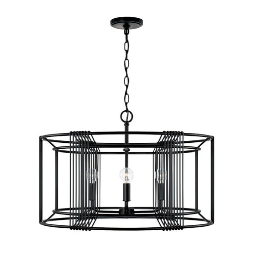 Capital Lighting Lennon 4 Light Pendant, Matte Black - 346041MB