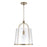 Capital Lighting Madison 1 Light Pendant, Aged Brass/Clear Seeded - 347011AD