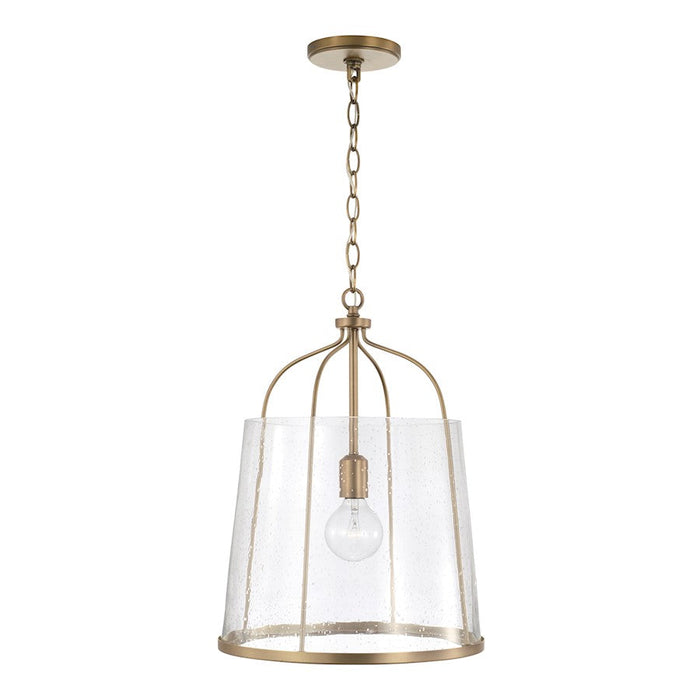 Capital Lighting Madison 1 Light Pendant, Clear Seeded