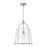 Capital Lighting Madison 1 Light Pendant, Brushed Nickel/Clear Seeded - 347011BN