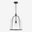 Capital Lighting Madison 1 Light Pendant, Matte Black/Clear Seeded - 347011MB