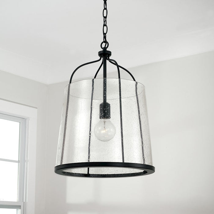 Capital Lighting Madison 1 Light Pendant, Clear Seeded