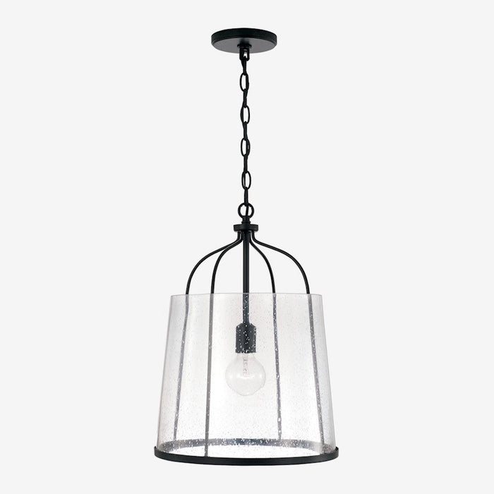 Capital Lighting Madison 1 Light Pendant, Clear Seeded