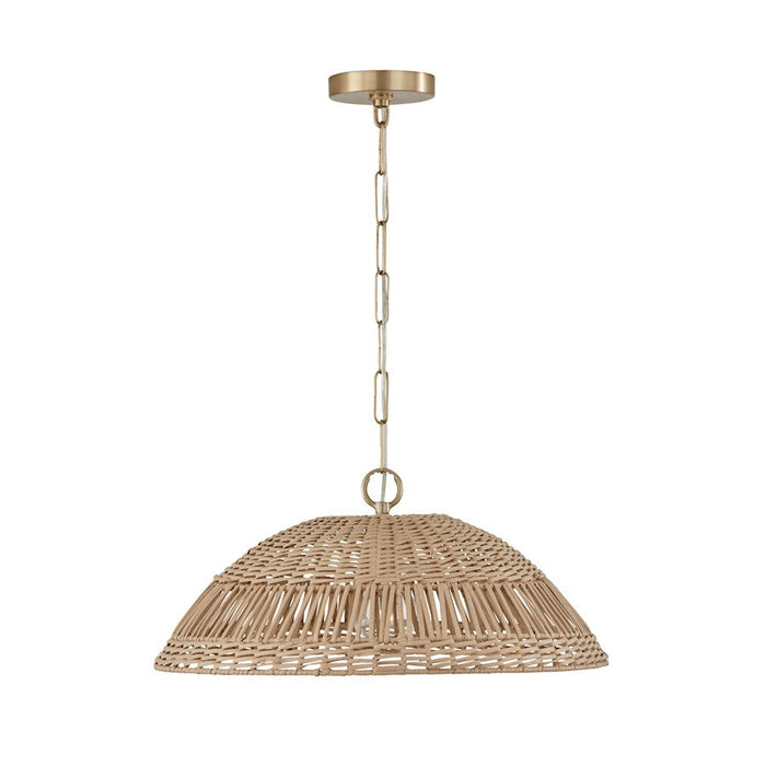 Capital Lighting Small Naomi 1 Light Pendant, Brass - 347511MA