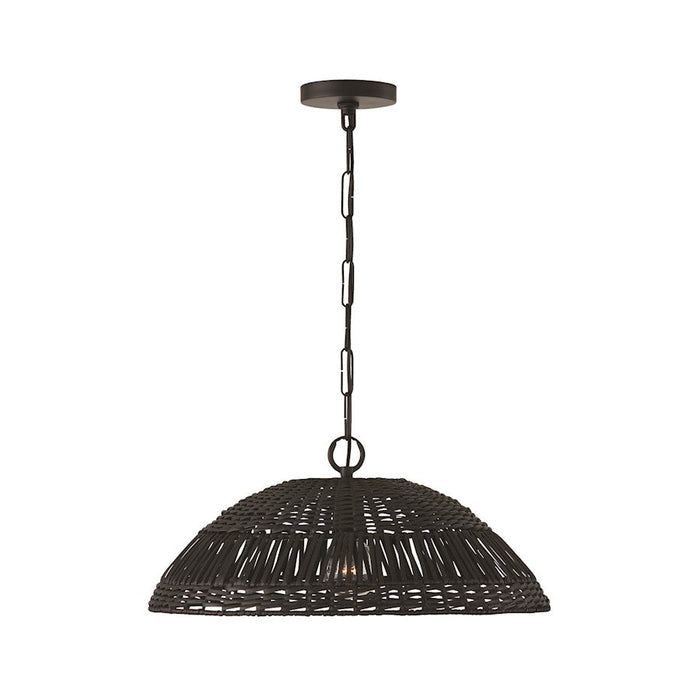 Capital Lighting Small Naomi 1 Light Pendant, Black - 347511MB