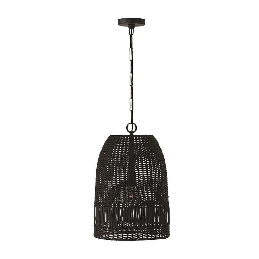 Capital Lighting Medium Naomi 1 Light Pendant, Black - 347512MB