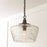 Capital Lighting Clive 1 Light Pendant, Grey/Black/Stone Seeded