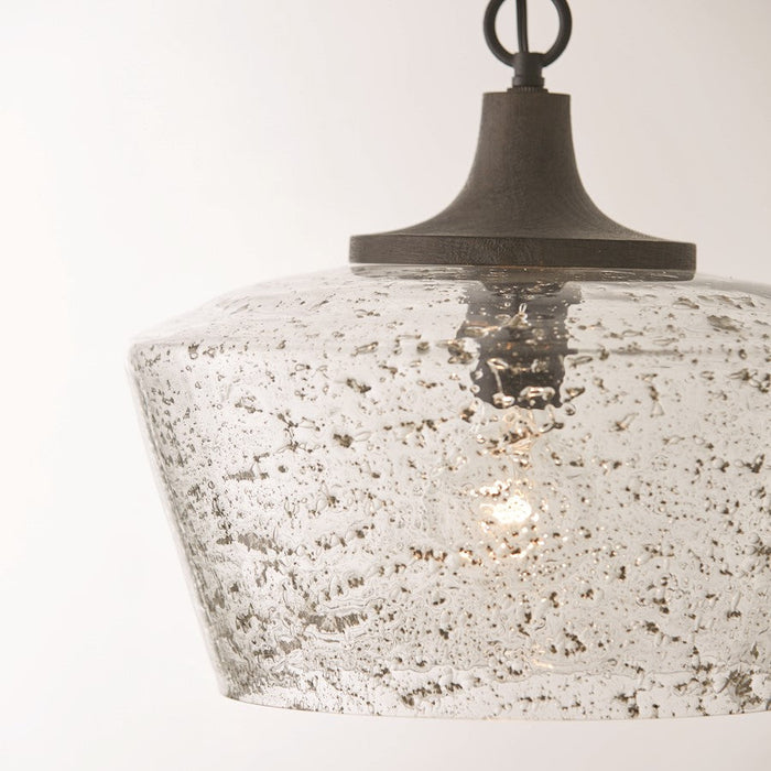 Capital Lighting Clive 1 Light Pendant, Grey/Black/Stone Seeded