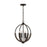 Capital Lighting Clive 4 Light Pendant, Grey/Black - 347642CK