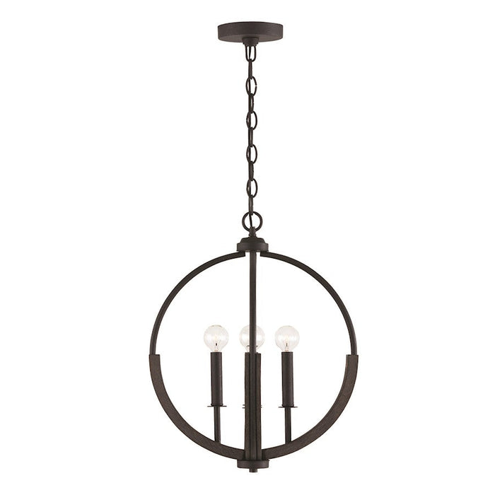 Capital Lighting Clive 4 Light Pendant, Grey/Black