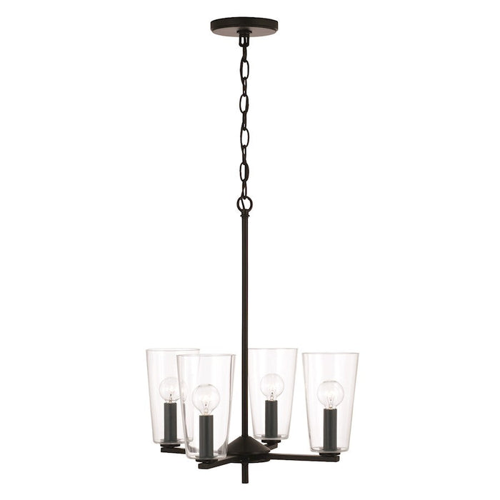 HomePlace Lighting Portman 4 Light Pendant, Black/Clear - 348641MB-538