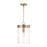 HomePlace Lighting Fuller 1 Light Pendant, Brass/Clear - 348711AD