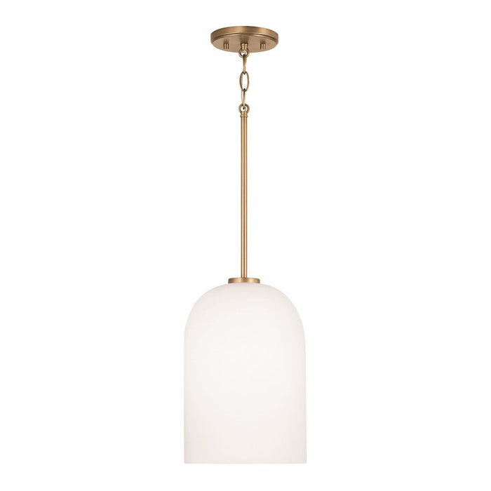 HomePlace Lighting Lawson 1 Light Pendant, Brass/Soft White - 348811AD