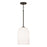 HomePlace Lighting Lawson 1 Light Pendant, Black/Soft White - 348811MB