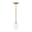 HomePlace Lighting Lawson 1 Light 6" Pendant, Brass/Soft White - 348812AD-542