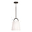 Capital Lighting Brody Small 1 Light Pendant, Black/White - 349411MB