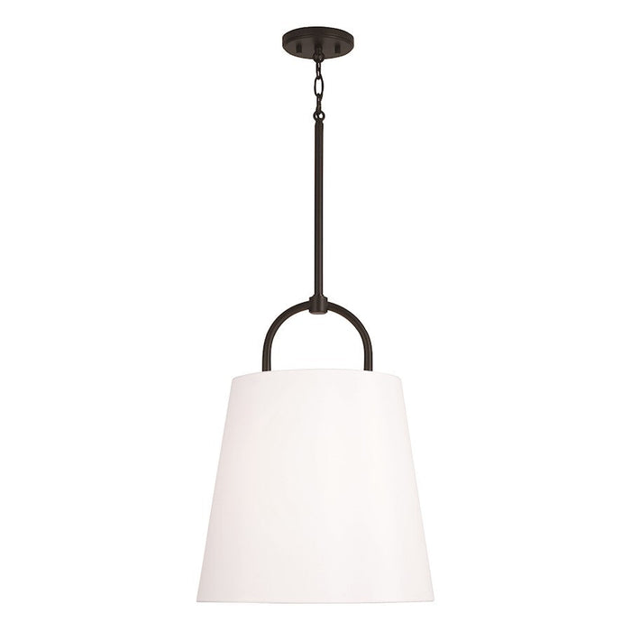 Capital Lighting Brody Medium 1 Light Pendant, Black/White - 349412MB